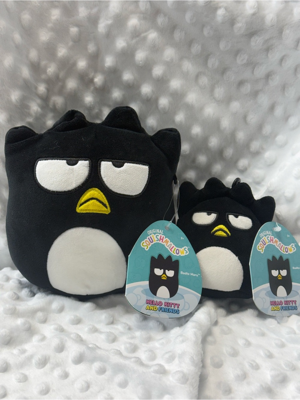 Sanrio Badtz-Maru Squishmallow & Badtzu-Maru Squishmallow Keychain